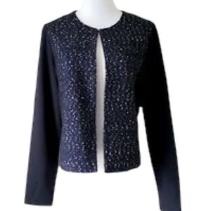 J. McLaughlin Tweed Cardigan Sweater Blazer Large